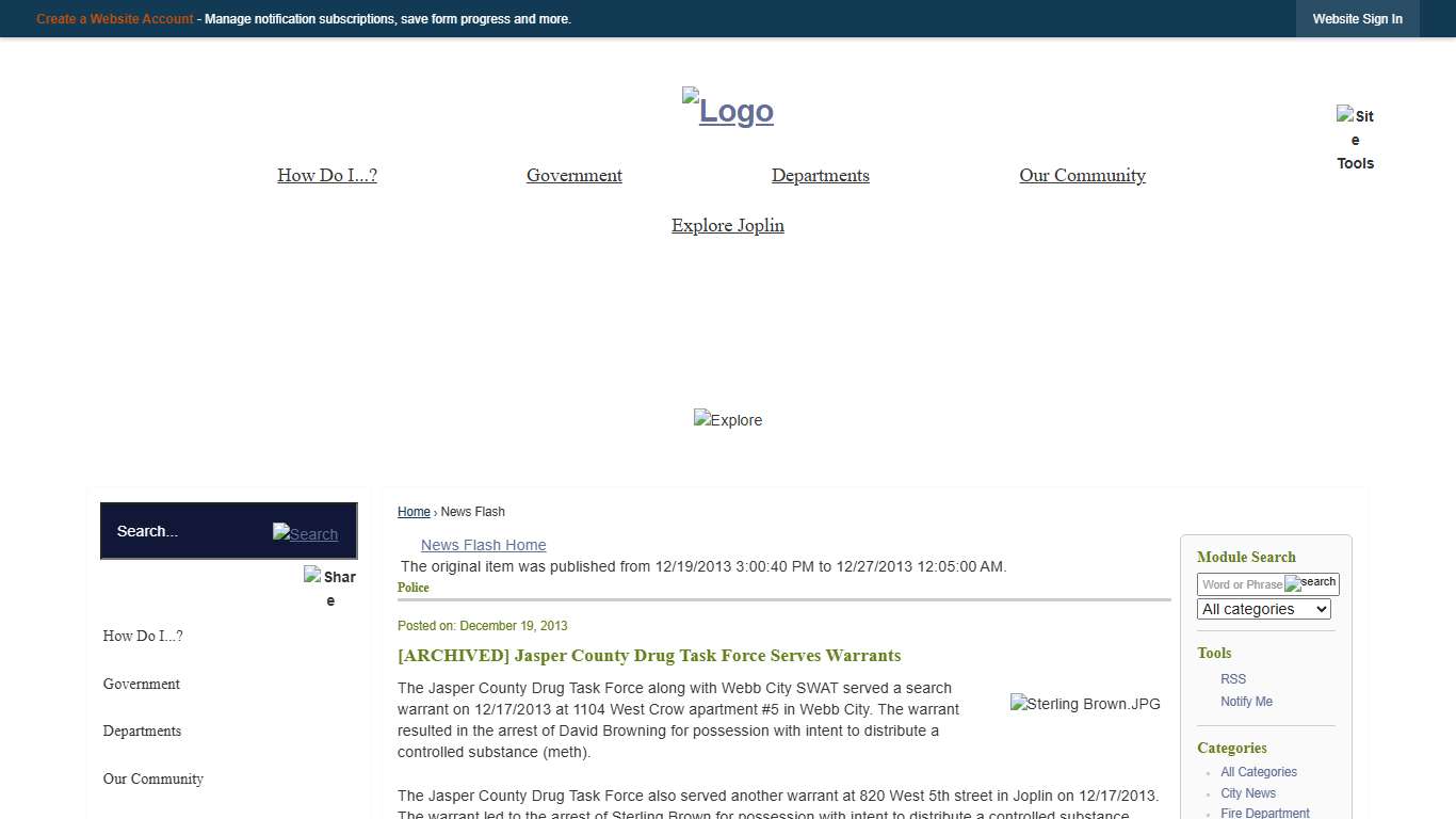 News Flash • Joplin, MO • CivicEngage