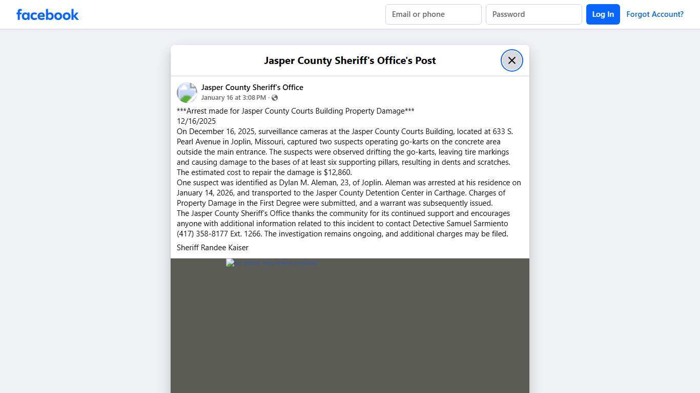 ***Arrest made for Jasper... - Jasper County Sheriff's Office Facebook