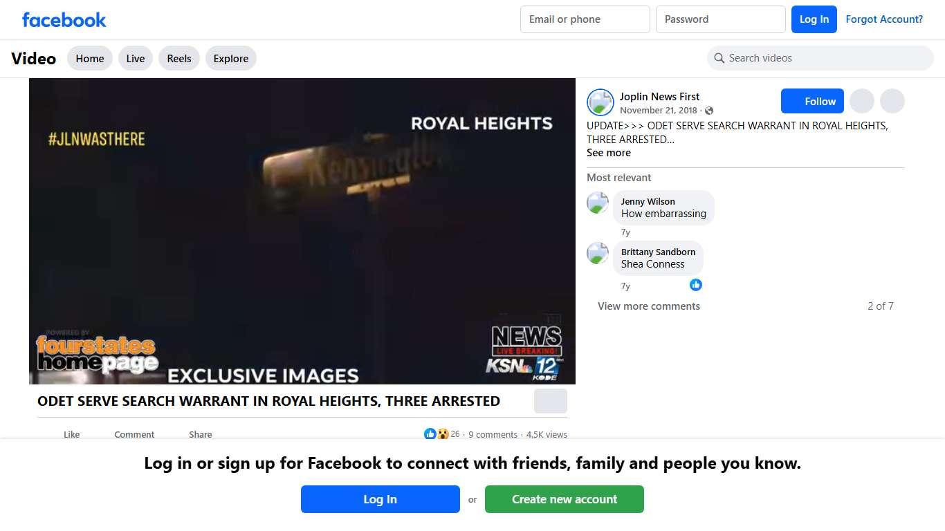 UPDATE>>> ODET SERVE SEARCH WARRANT IN ROYAL HEIGHTS, THREE ARRESTED • Five people detained and three arrested at 2102 E Kensington. • Seized during the search warrant at the property: • digital scales • baggies w/white crystal substance, field tested positive for meth • 9mm handgun • stolen 1995 Chevrolet pickup. (64801) – Joplin Police Department Monday night confirmed, they were assisting ODET as they served a search warrant at a residence in Royal Heights, and Joplin News First was there gat